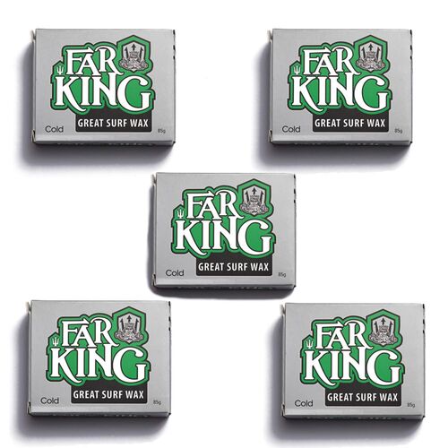 Far King Cold Water Surf Wax, Farking Surfboard Wax, FK Surfing Wax  5 X 85 gr Bars