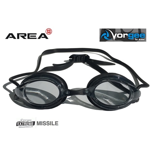 VORGEE MISSILE SWIMMING GOGGLES, SMOKED LENS, BLACK, SWIMMING GOGGLES