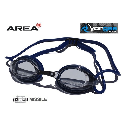 VORGEE MISSILE SWIMMING GOGGLES, SMOKED LENS, NAVY, SWIMMING GOGGLES