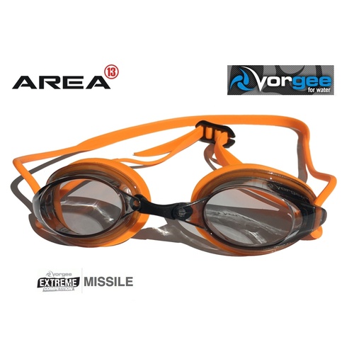 VORGEE MISSILE SWIMMING GOGGLES, SMOKED LENS, ORANGE, SWIMMING GOGGLES