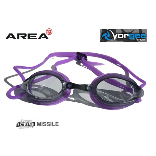 VORGEE MISSILE SWIMMING GOGGLES, SMOKED LENS, PURPLE, SWIMMING GOGGLES