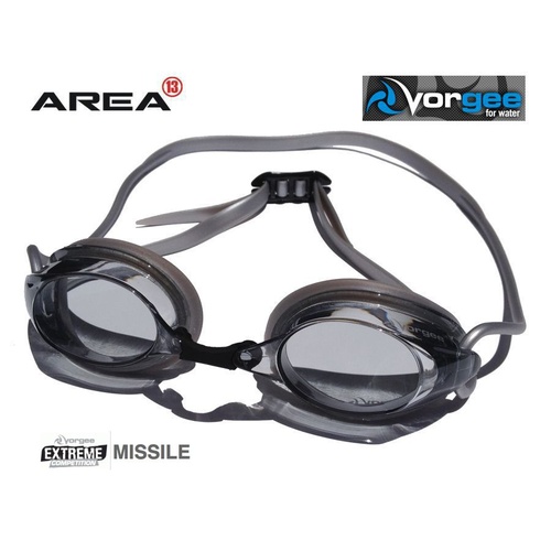 VORGEE MISSILE SWIMMING GOGGLES, SMOKED LENS, SILVER, SWIMMING GOGGLES