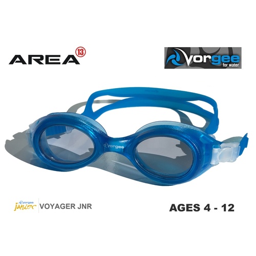 Vorgee Voyager Junior Swimming Goggles Blue, Children's Swimming Goggles