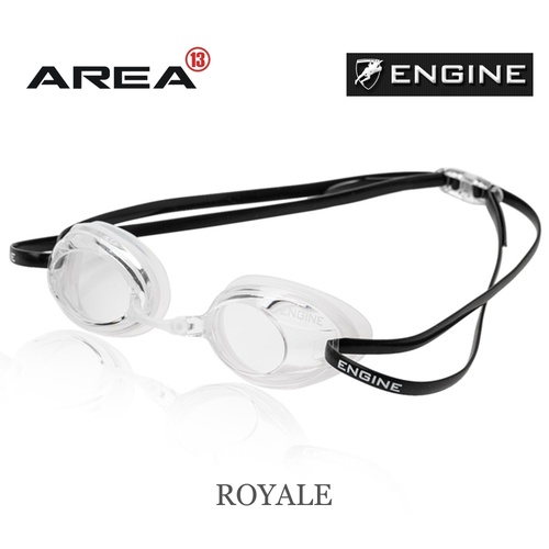 ENGINE ROYALE CLEAR SWIMMING GOGGLES, BLACK & CLEAR, SWIMMING GOGGLES