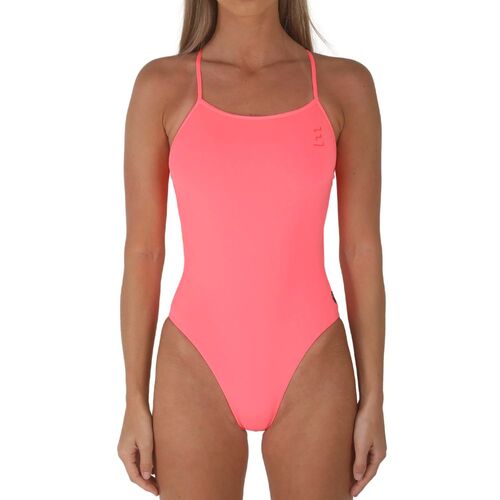 Engine Girls Santorini Bold Logo Neon Pink One Piece Swimwear [Size: 10]
